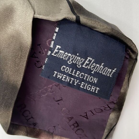 100% silk J. Garcia emerging elephant necktie - Picture 3 of 6